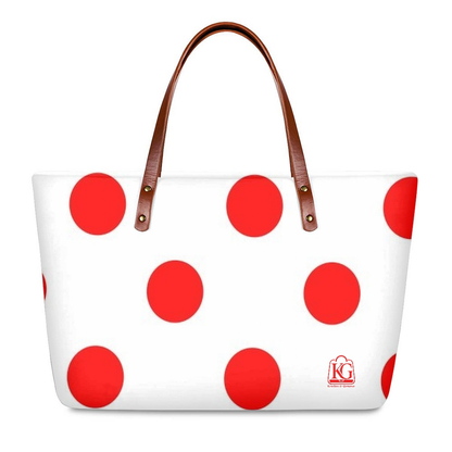 K & G Red and White Polka Dot Dress with Handbag