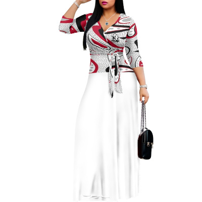 K & G Red and Black Paisley Dress with Black Border Tote Bag