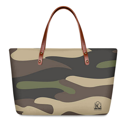 K & G Camouflage Dress with a Tote Bag