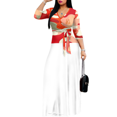 K & G Burnt Orange Camouflage Dress with a Tote Bag