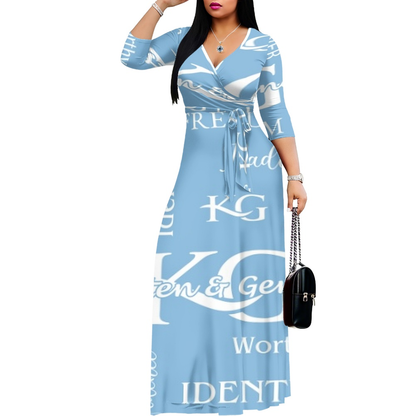 K & G Black/White  Confidence Dress with a Handbag