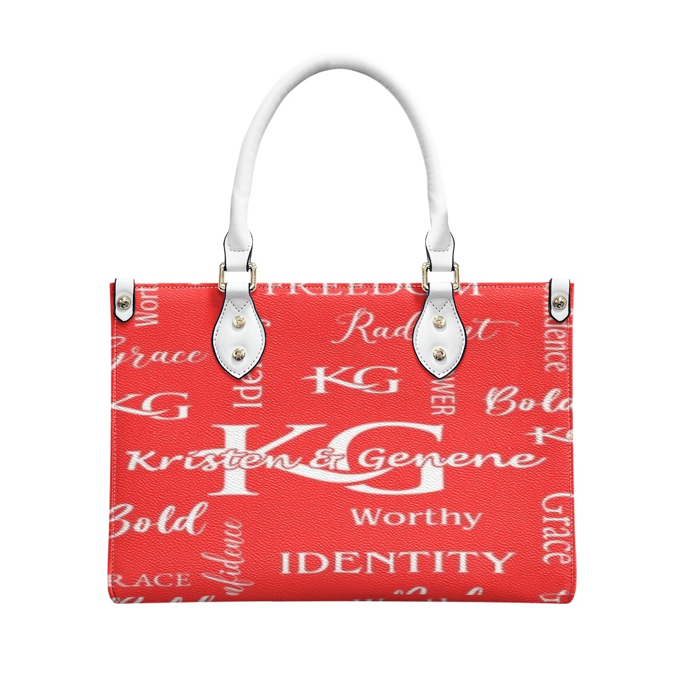 K & G Red and White Confidence Dress with a Handbag