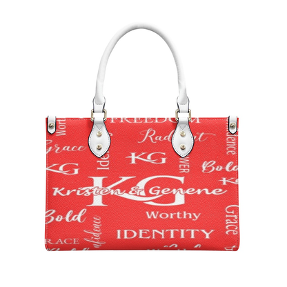 K & G Red and White Confidence Dress with a Handbag