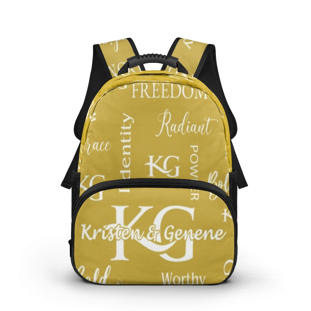 K & G original Mustard and white Backpacks