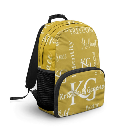 K & G original Mustard and white Backpacks