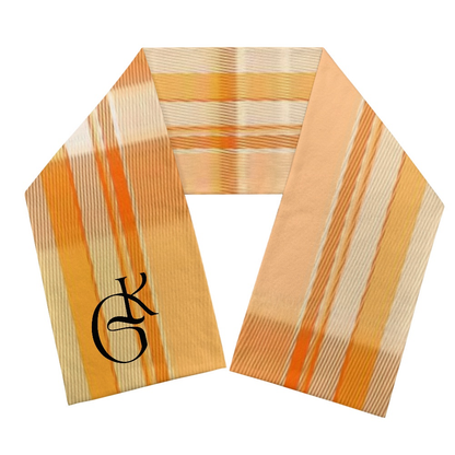 Orange and Tan plaid jacket and Scarf