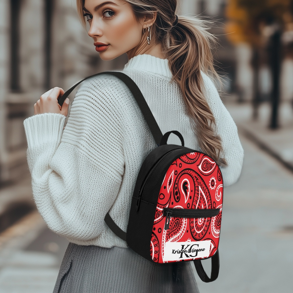 Red Rosie Paisley backpack