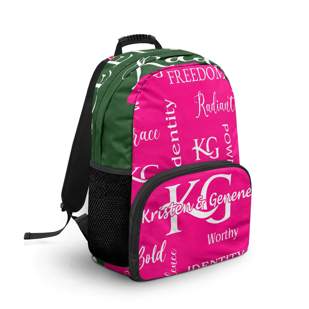Pink and Green KG backpack