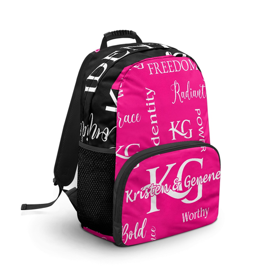 Pink and Black Power backpack