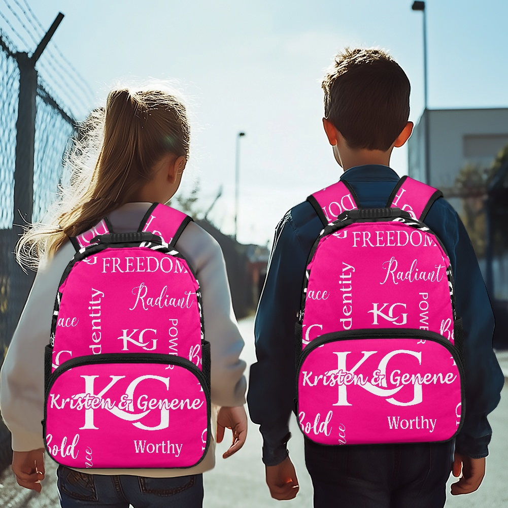 Pink and Black Power backpack