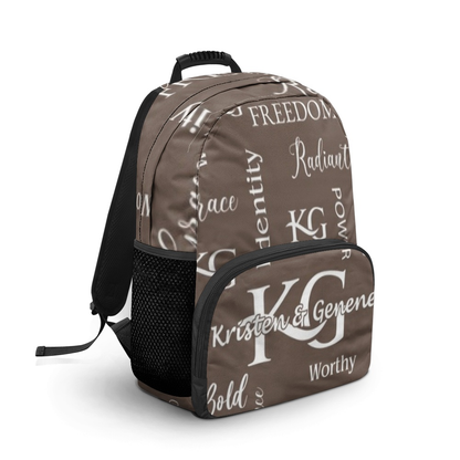 Brown with White Print K & G Grace Backpack