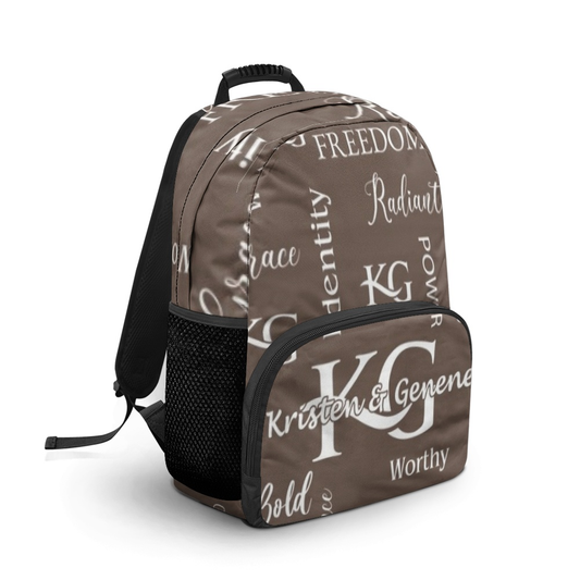Brown with White Print K & G Grace Backpack