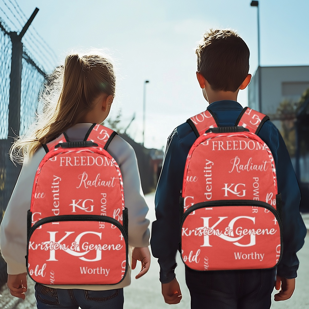 Red and White K & G Bold backpack