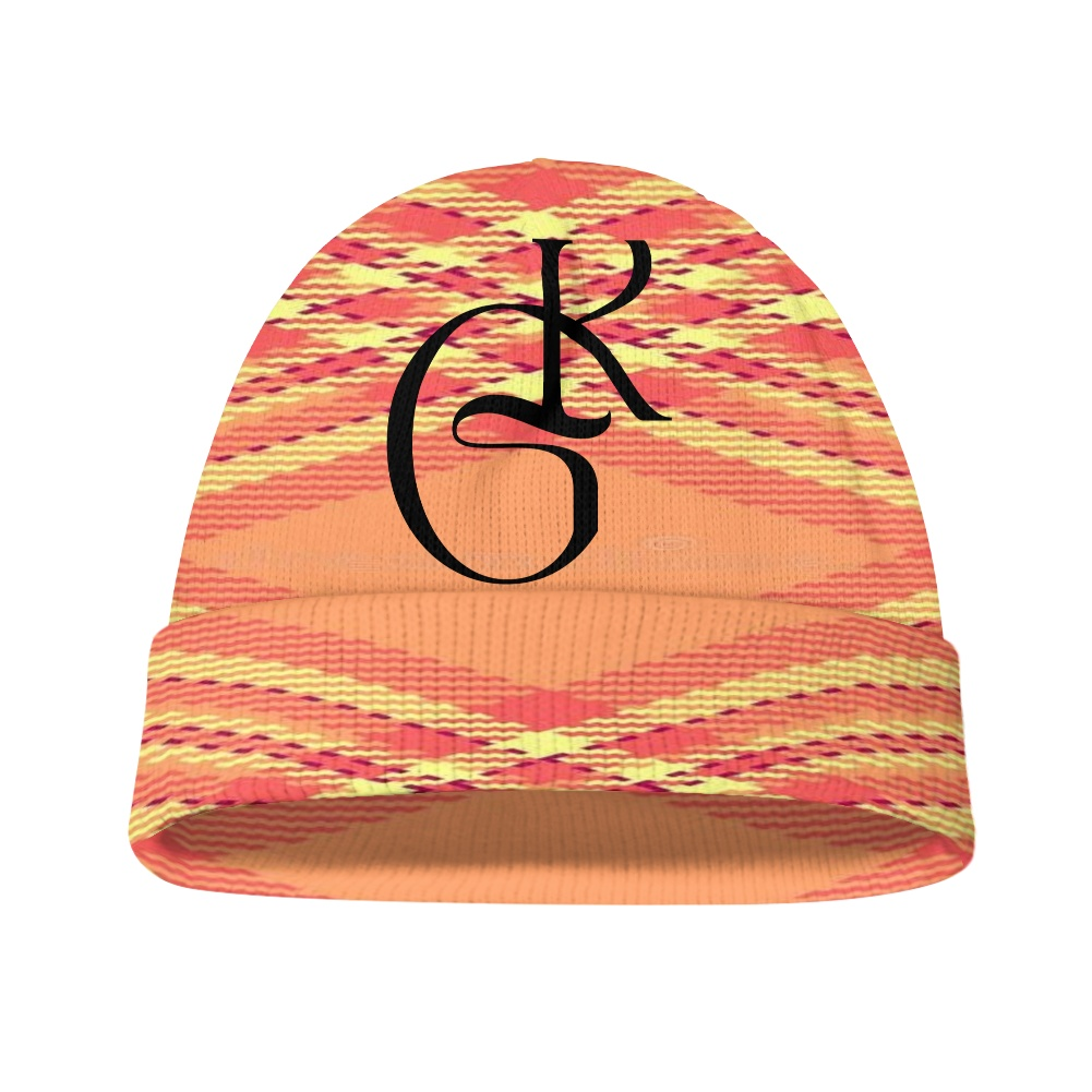 Orange and Yellow Beanie Scarf