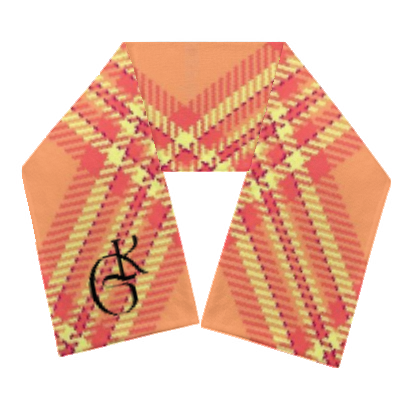 Orange and Yellow Beanie Scarf