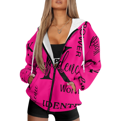 Hot Pink and Black Confidence Jacket with Beanie