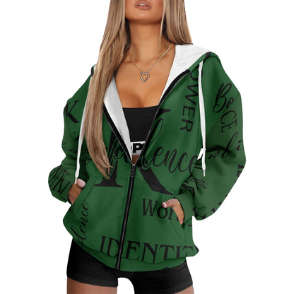 K & G Hunter Green and Black jacket and Beanie Confidence Set