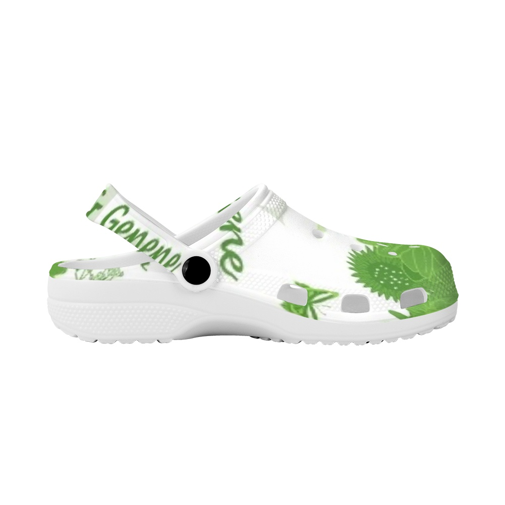 Kelly Green and White K & G Crocs