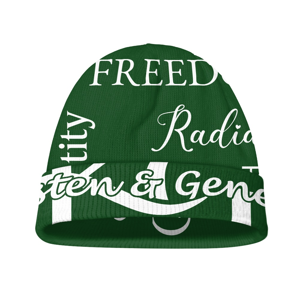 K & G Hunter Green and White Jacket and Beanie Worth Set