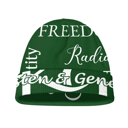 K & G Hunter Green and White Jacket and Beanie Worth Set