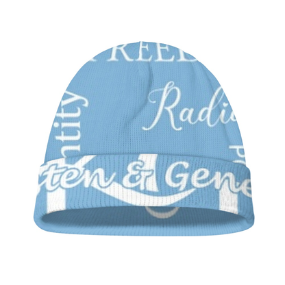 K & G Carolina Blue and White Jacket and Beanie Bold Set