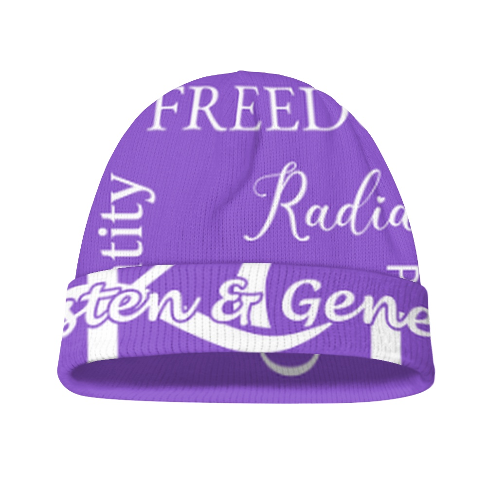 K & G Purple and White Jacket and Beanie Confidence Set