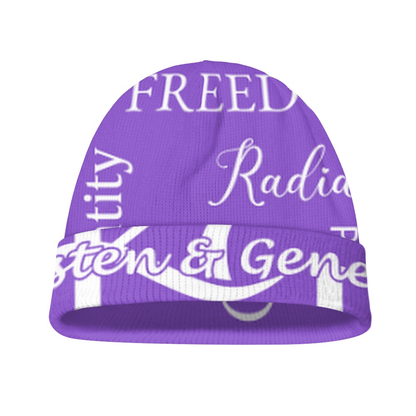 K & G Purple and White Jacket and Beanie Confidence Set