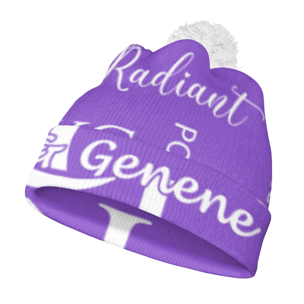 K & G Purple and White Jacket and Beanie Confidence Set