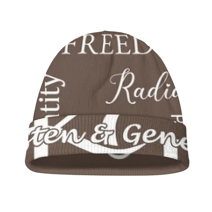 K & G Chocolate Brown and White Jacket and Beanie Radiant Set