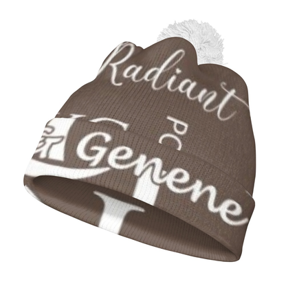 K & G Chocolate Brown and White Jacket and Beanie Radiant Set