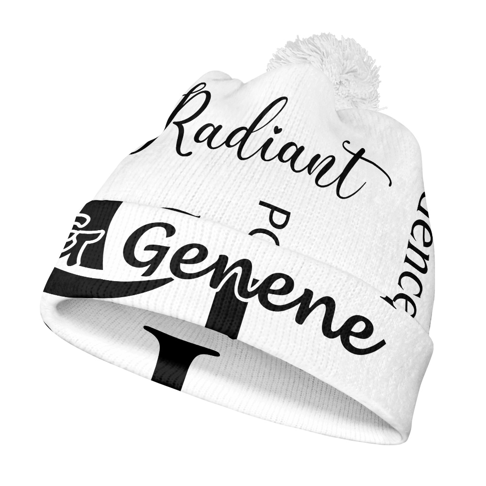 K & G White  and Black  Jacket and Beanie Grace Set