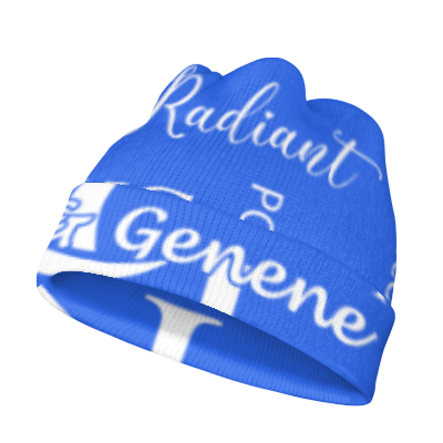 Royal Blue and White Self love Jacket and Beanie