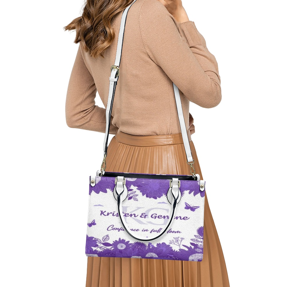 K & G original Purple and white Floral Bag