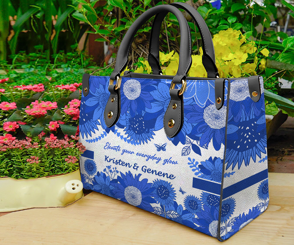 Royal Blue & White Signature Bag – Effortless Elegance