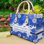 Royal Blue & White Signature Bag – Effortless Elegance