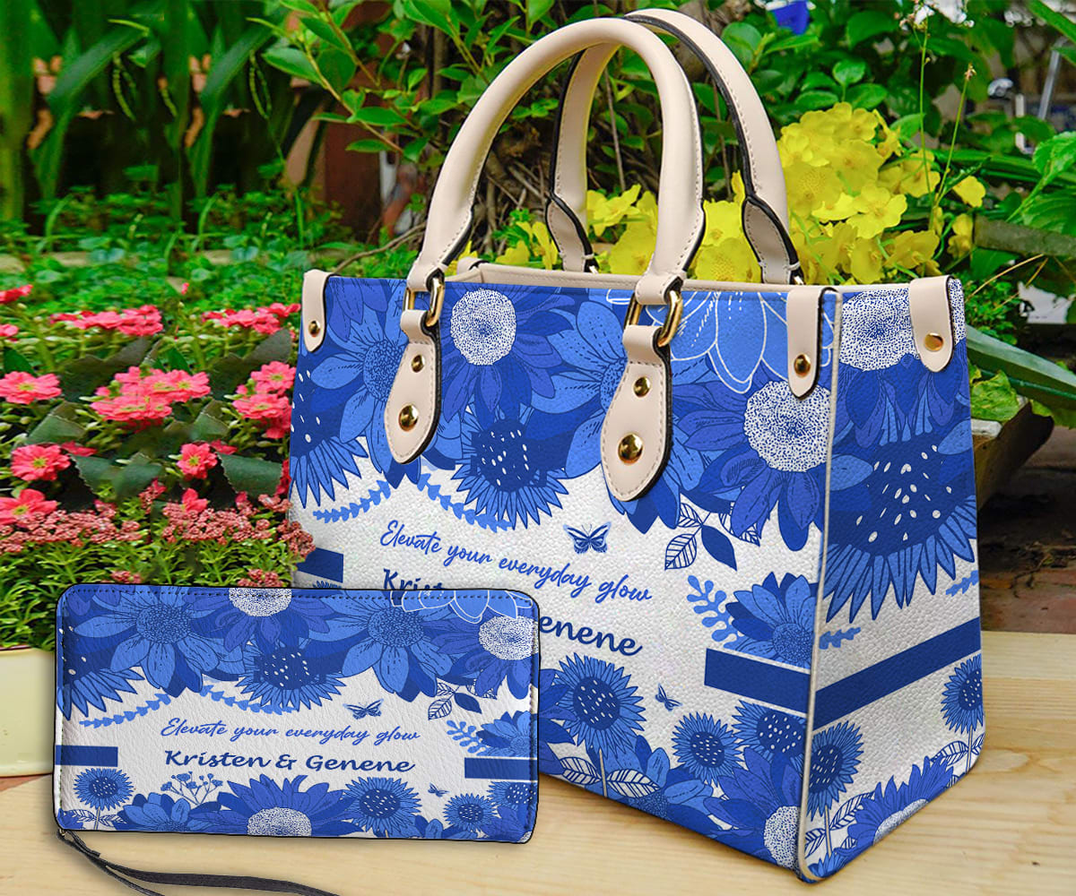 Royal Blue & White Signature Bag – Effortless Elegance
