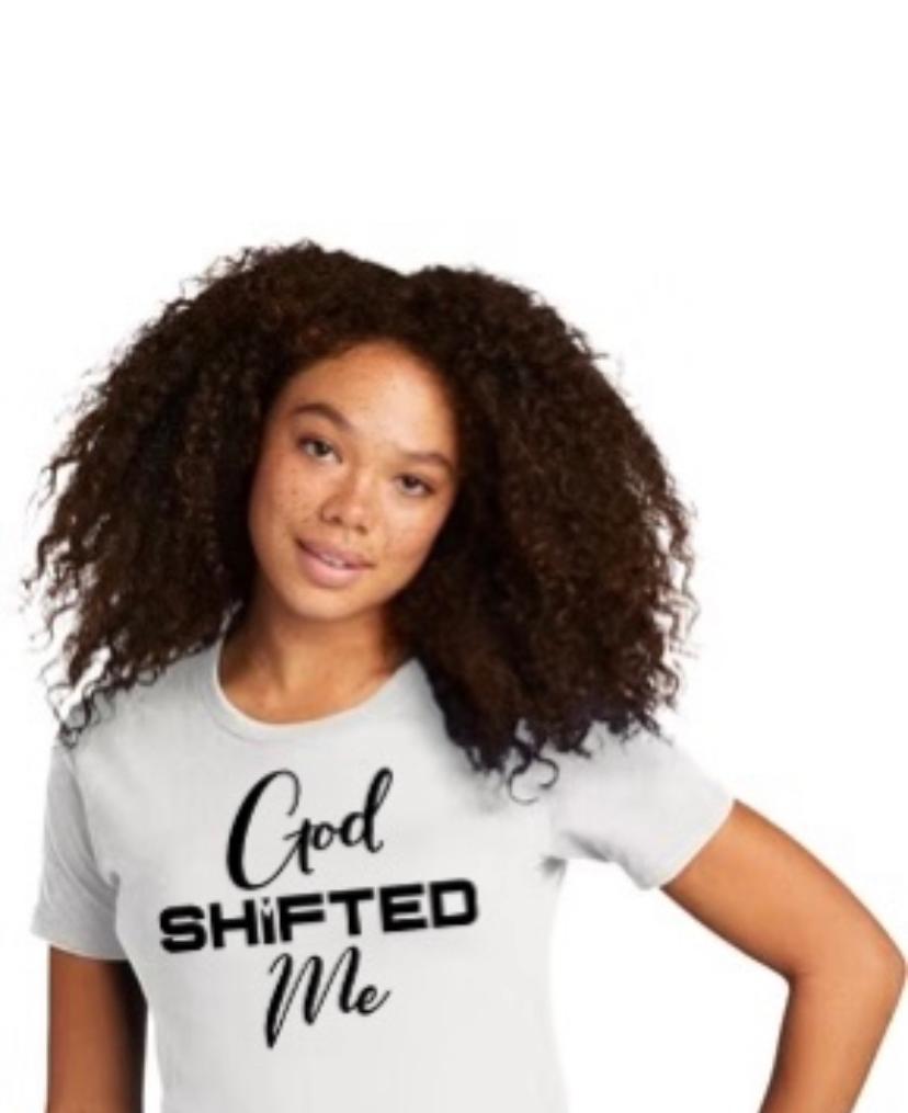 God Shifted Me Ladies' Softstyle  Fitted T-Shirt
