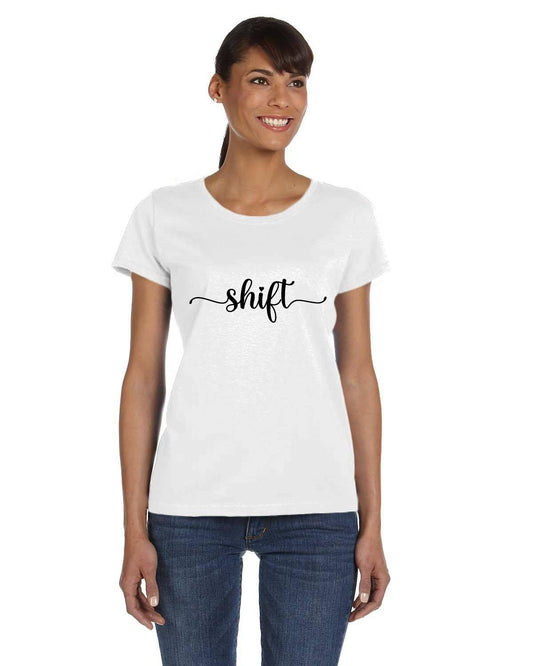 Black print Fruit of the Loom Ladies HD CottonTM T-Shirt