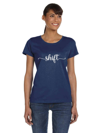 White print Fruit of the Loom Ladies HD CottonTM T-Shirt
