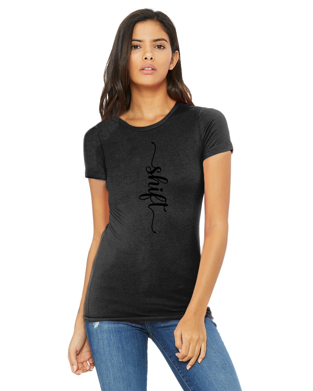 Black print Bella + Canvas Ladies' The Favorite T-Shirt | 6004